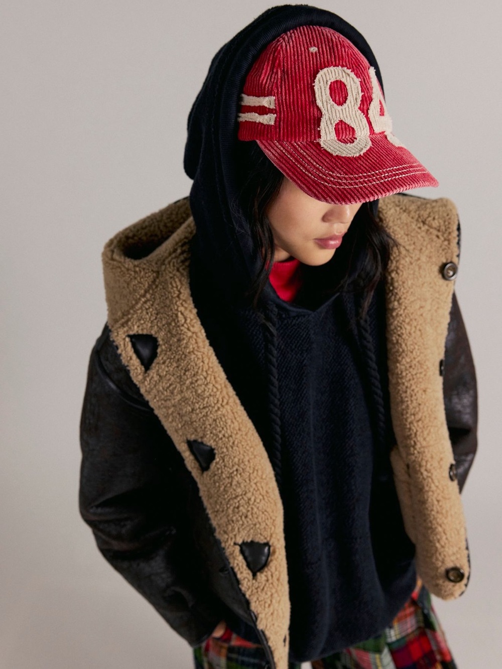 NWOT Free People Hollie Varsity Baseball Hat- Red Corduroy